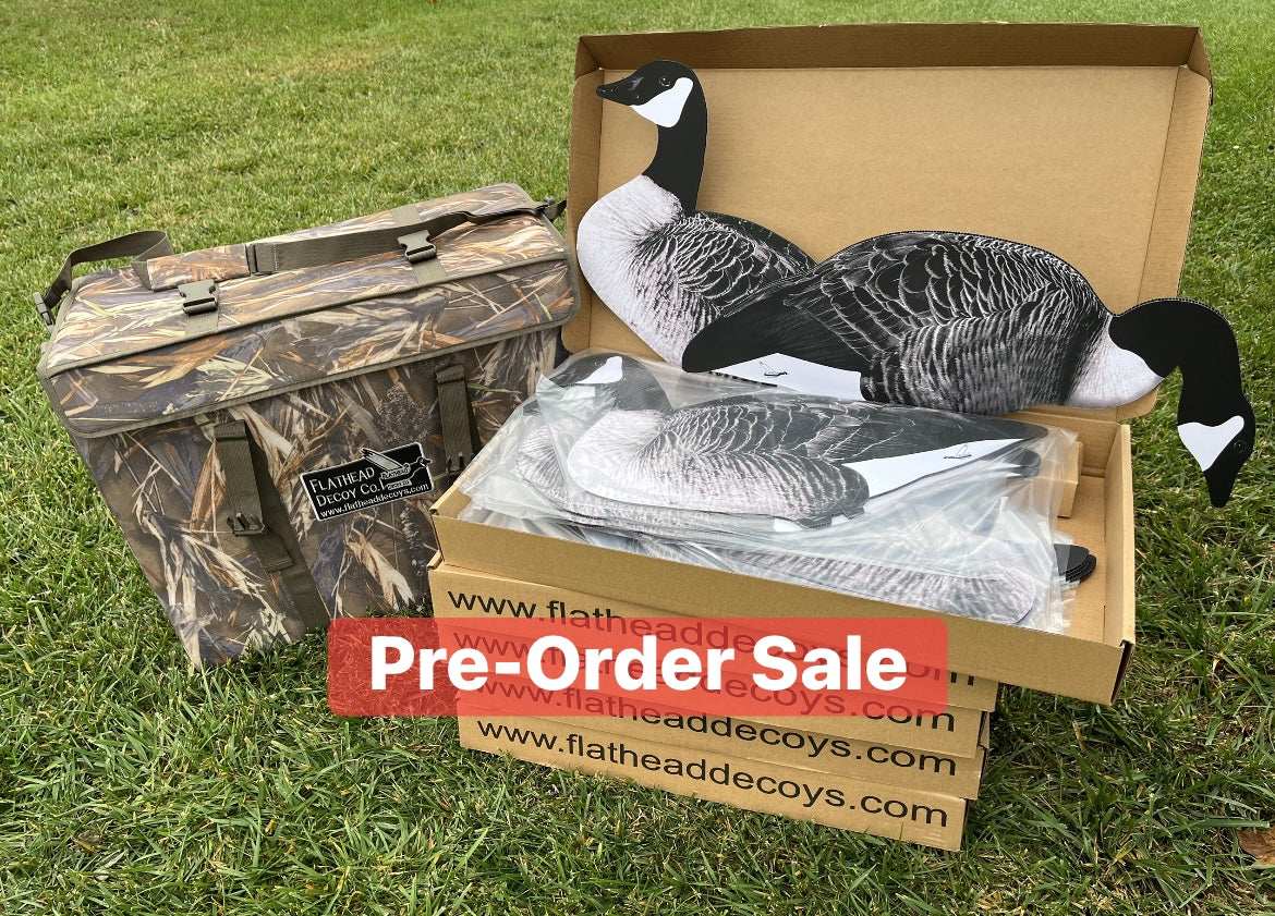 Canada Goose Silhouette Decoys w/Flocked Head” OUTFITTERS (60) PACK" FREE BAG!