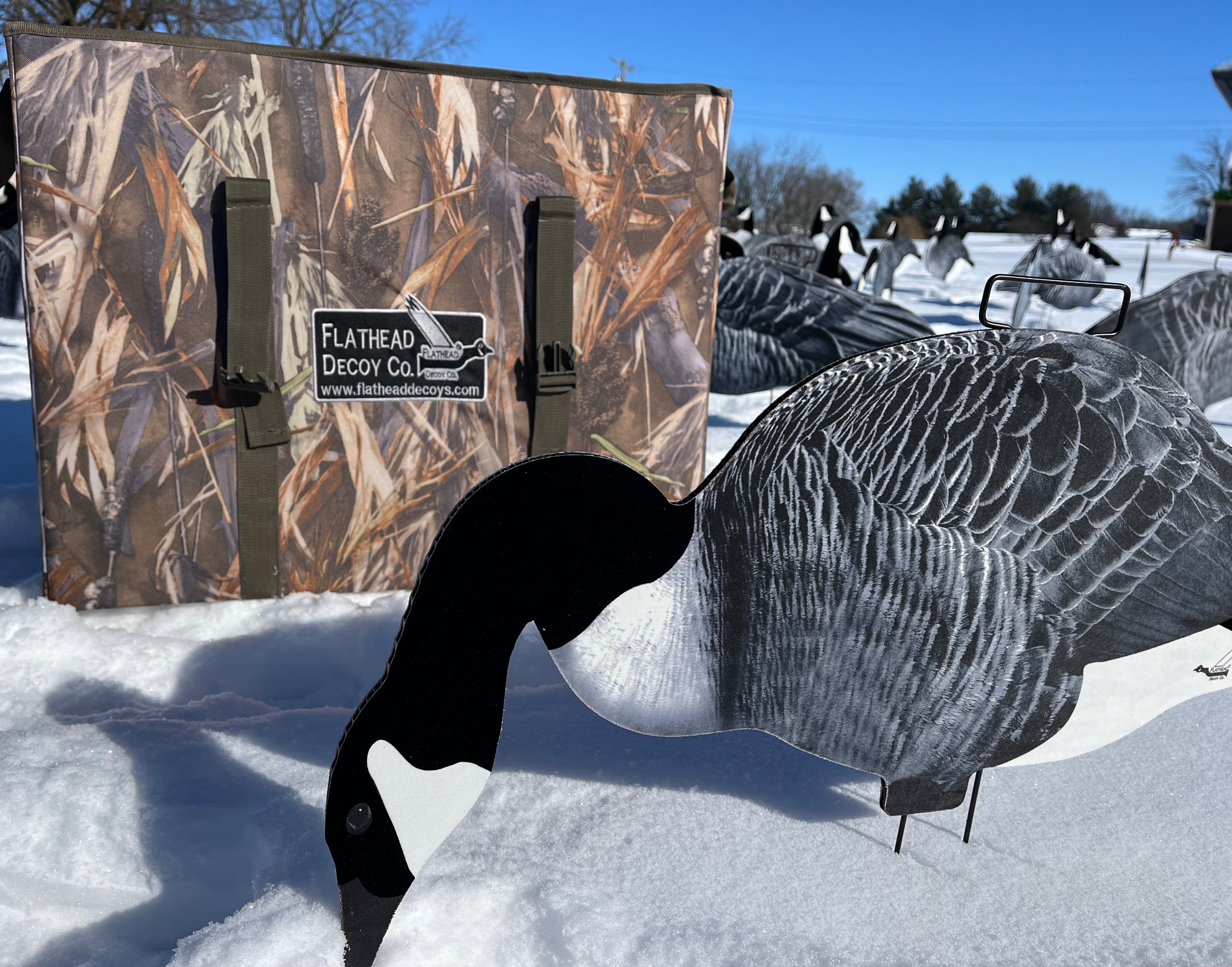 Fully Flocked Canada Goose Silhouette Decoys