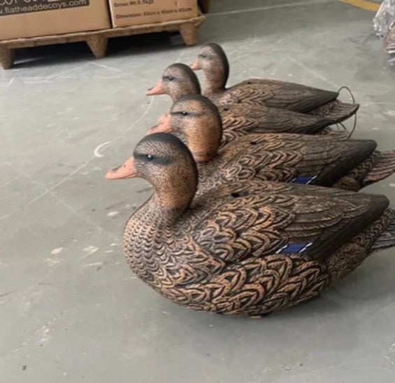 * PRE-ORDER SALE * "MAGNUM" Full Body Field Mallard Duck Decoys “PE Plastic” (hard body) FLOCKED HEADS ON DRAKES