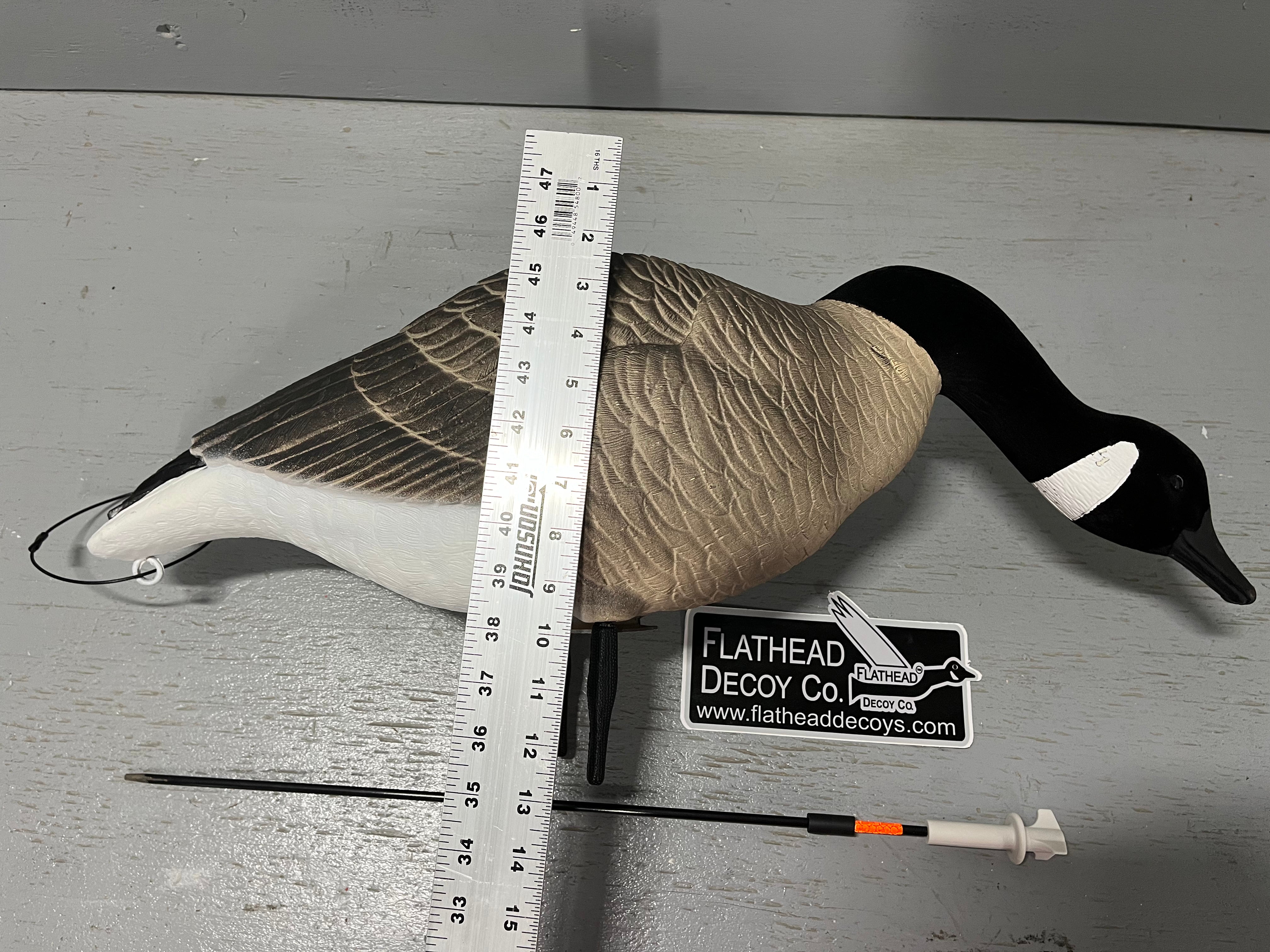 Full Body "Magnum" Canada Goose Decoys "PE Plastic" (hard body) with Flocked Heads and Square Bases - "Per 6-Pack"