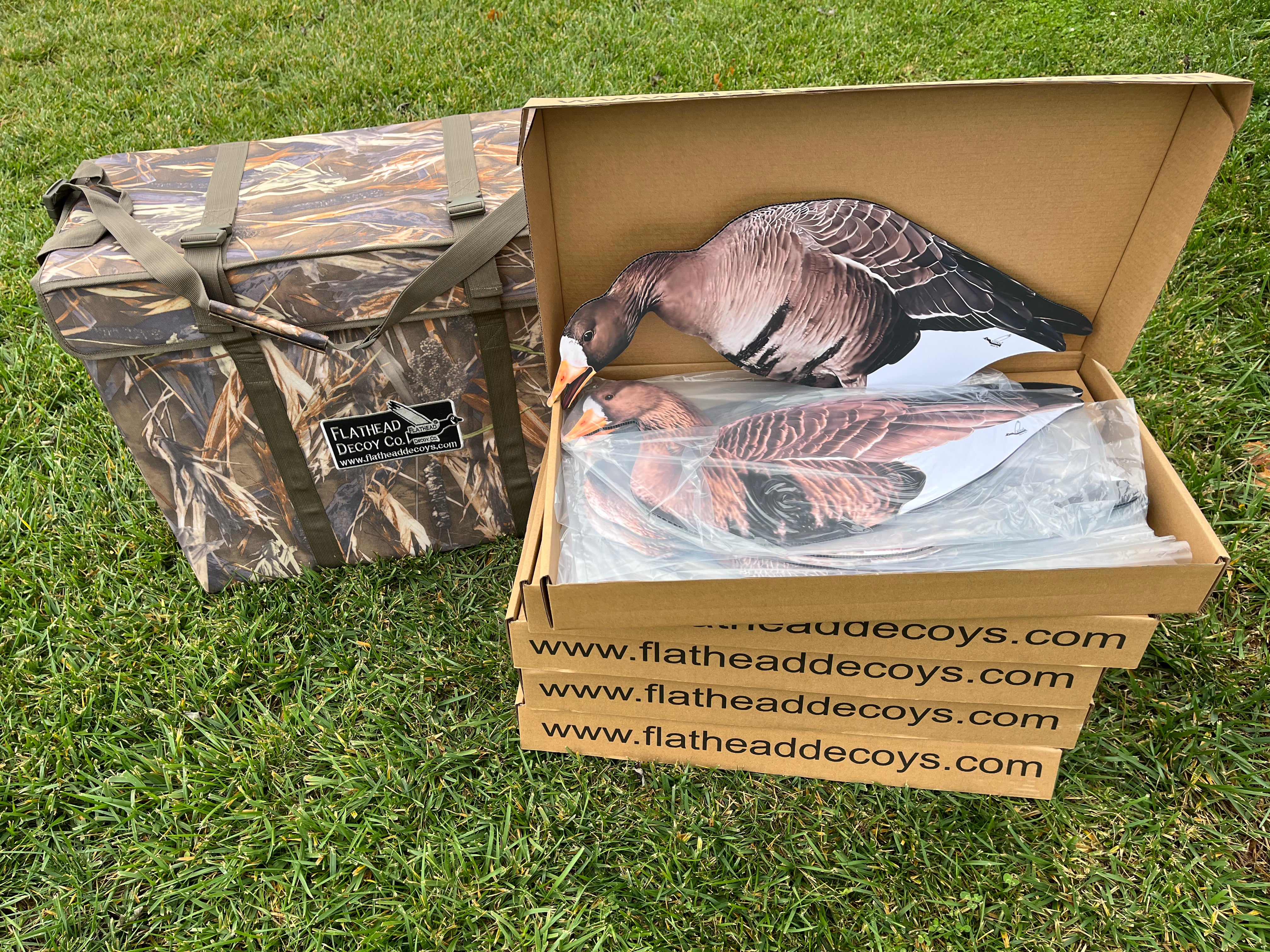 Fully Flocked Specklebelly Goose Silhouettes "OUTFITTERS PACK" FREE BAG!