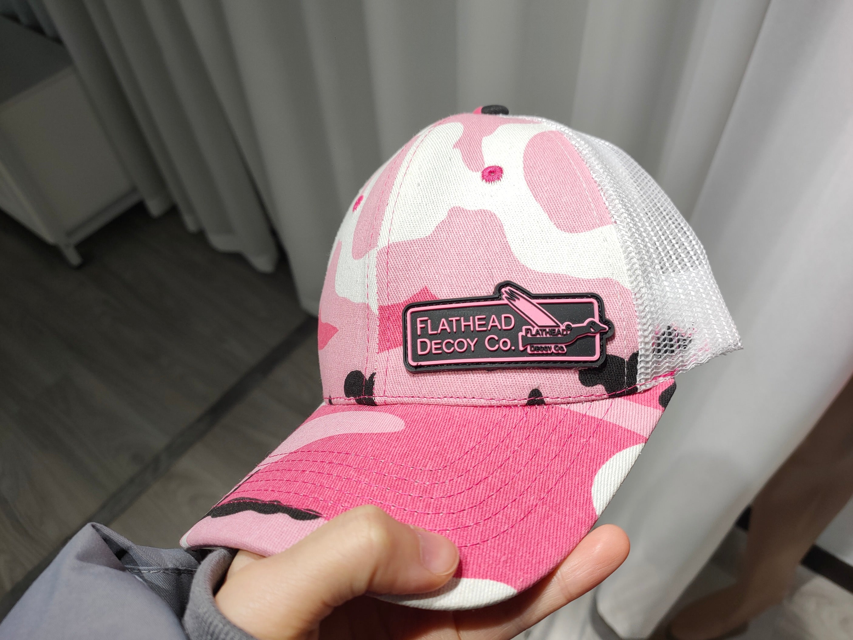 Pink Camo SnapBack w/Premium Rubber Patch
