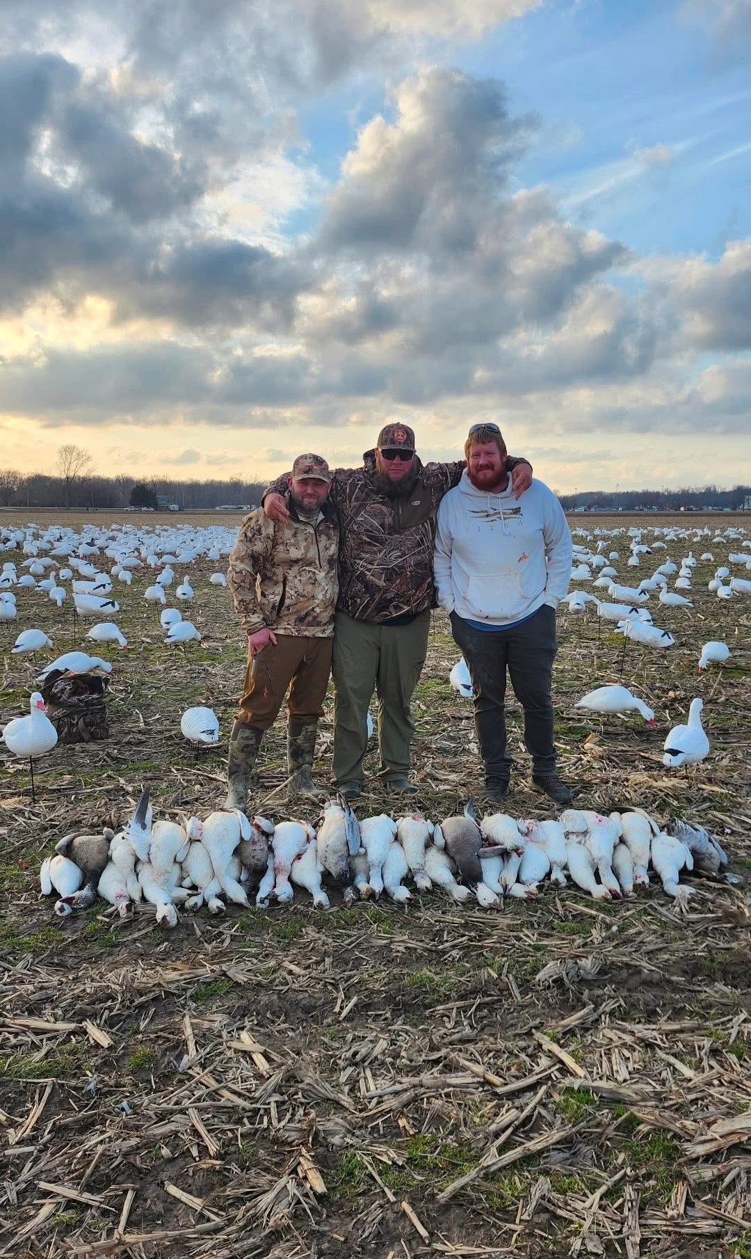 Full Body Snow Goose Decoys "PE Plastic" (hard body) with Square Bases - "Per 6-Pack"