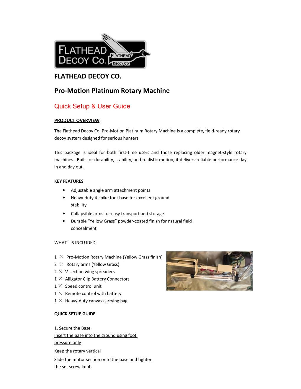 2 Arm Rotary Machine for Flyer Goose Decoys