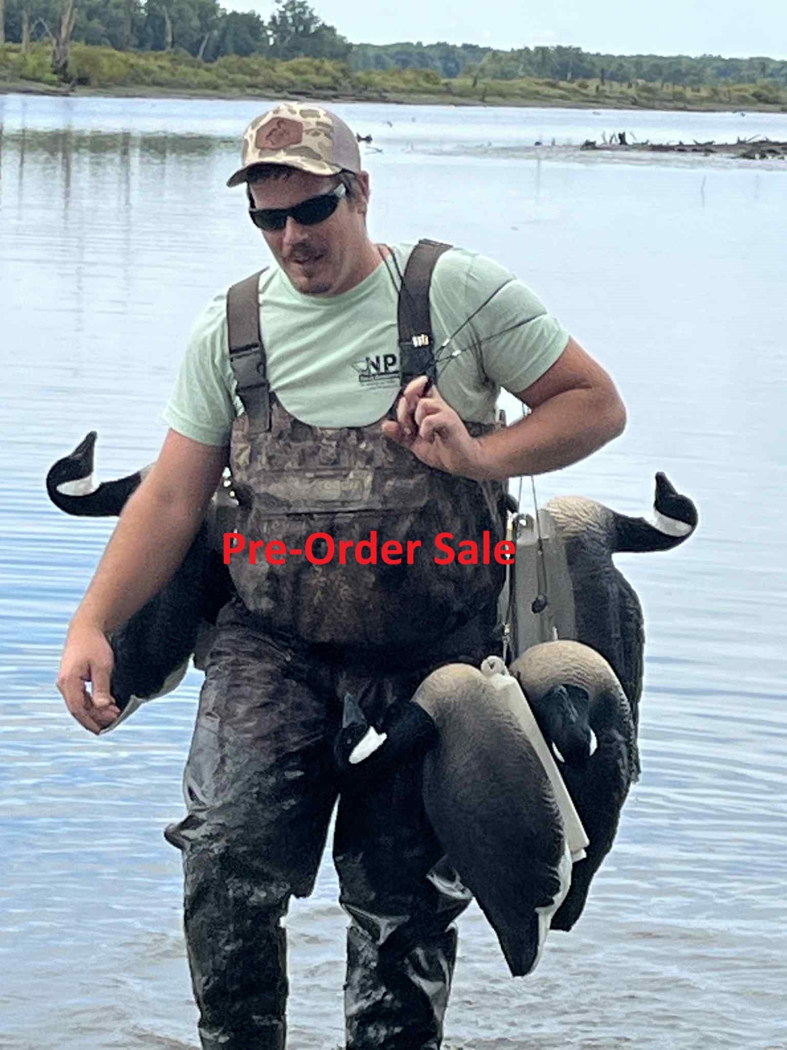 "Pre-Order Sale" PE Canada Goose Floater Decoys with Flocked Heads "Per 6-Pack"