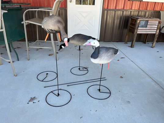 Round Steel Full Body Decoy Bases - "Per 6-Pack"