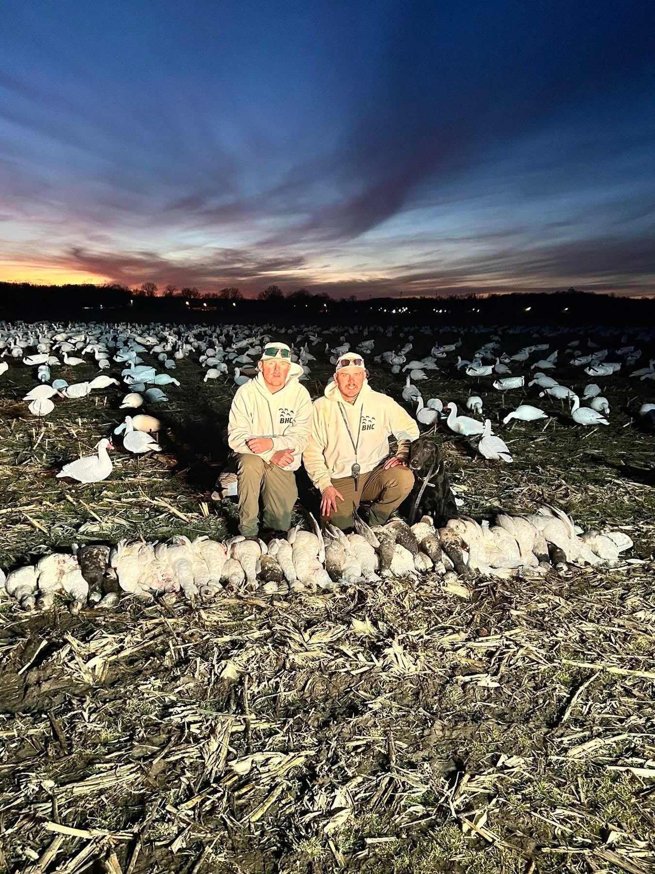 Full Body Snow Goose Decoys "PE Plastic" (hard body) with Square Bases - "Per 6-Pack"