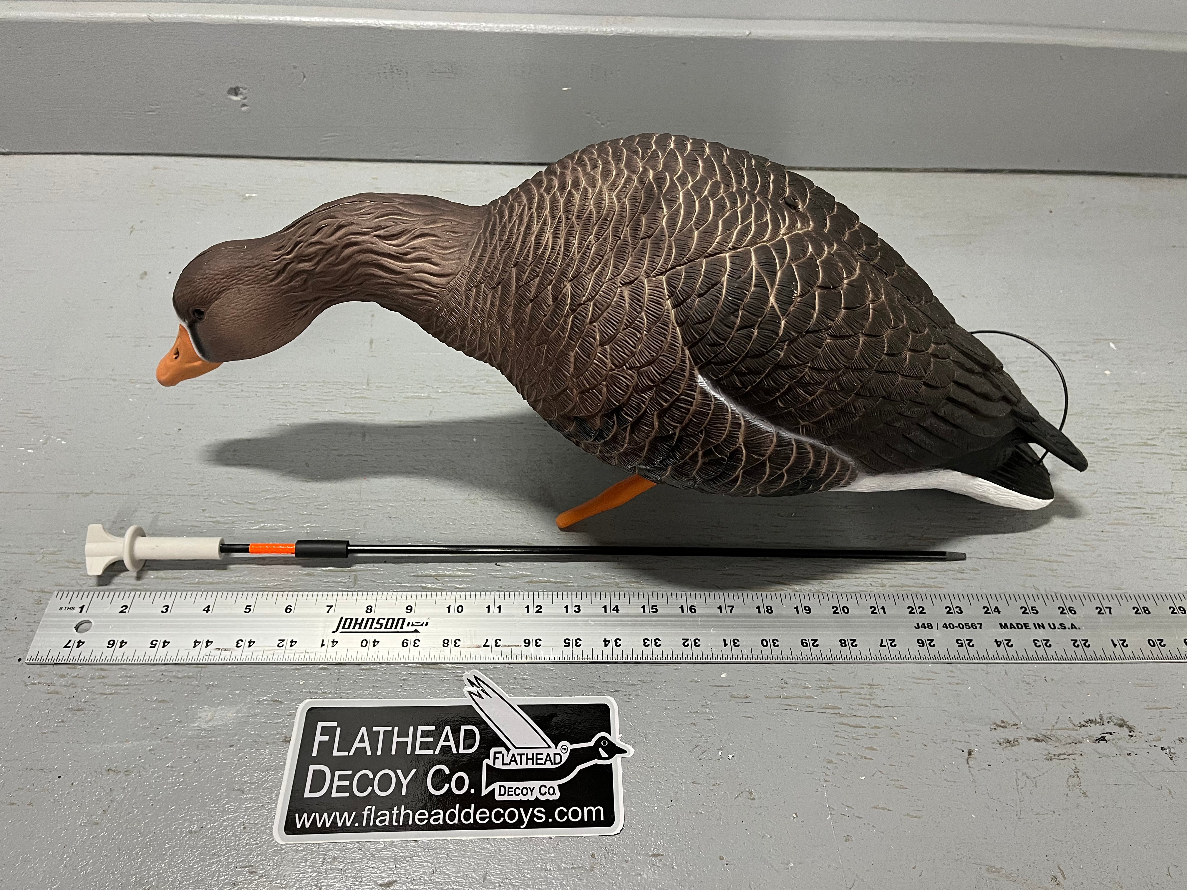 “PRE-ORDER SALE” Full Body Specklebelly Goose Decoys "PE PLASTIC" with Ring Bases - "Per 6-Pack"