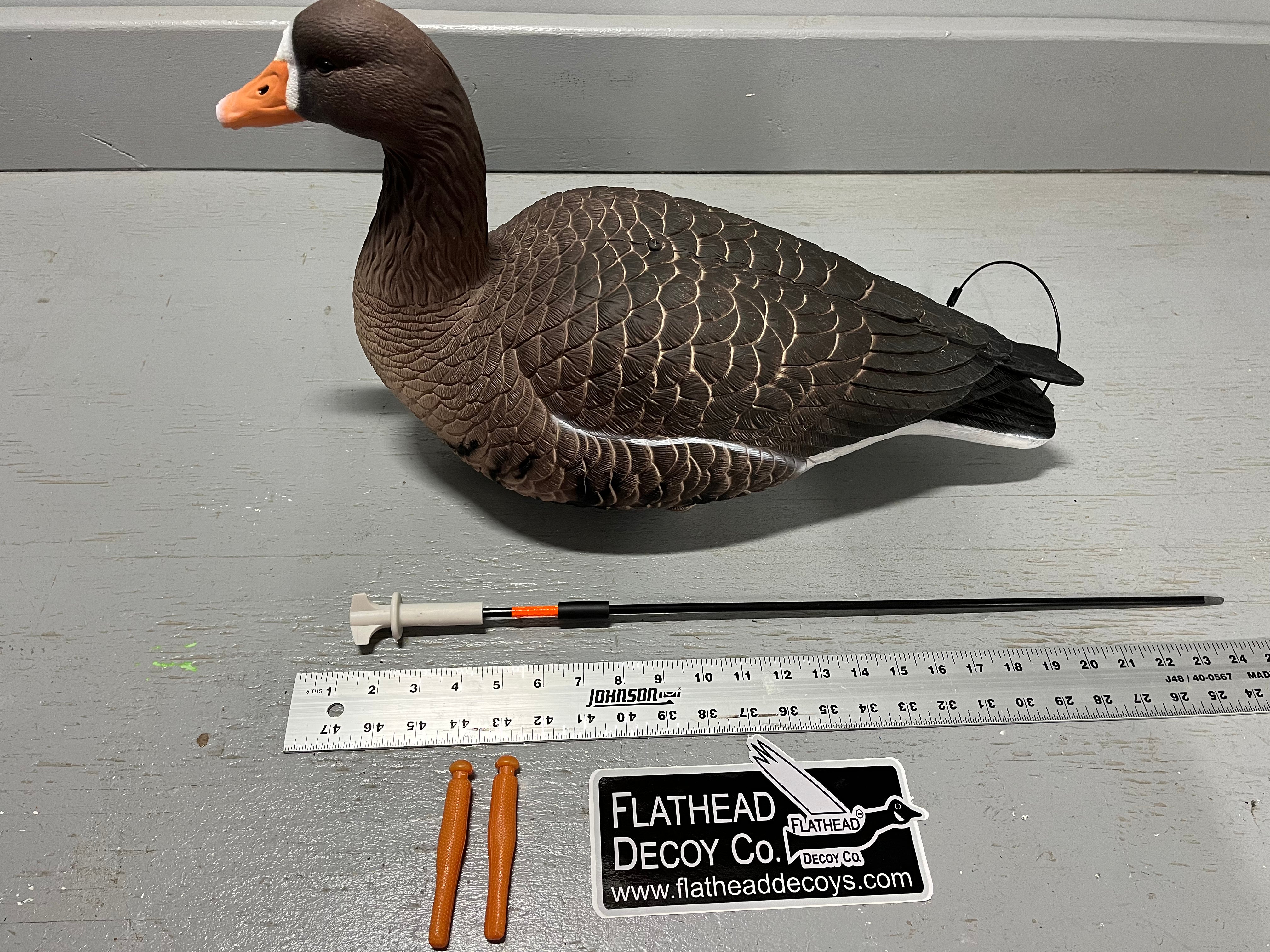 “PRE-ORDER SALE” Full Body Specklebelly Goose Decoys "PE PLASTIC" with Ring Bases - "Per 6-Pack"