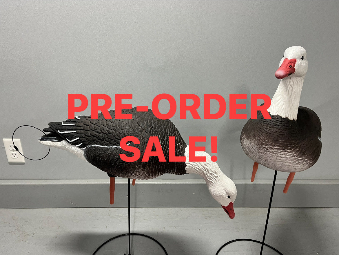 “PRE-ORDER SALE” Full Body Blue Goose Decoys "PE Plastic" (hard body) - "Per 6-Pack"