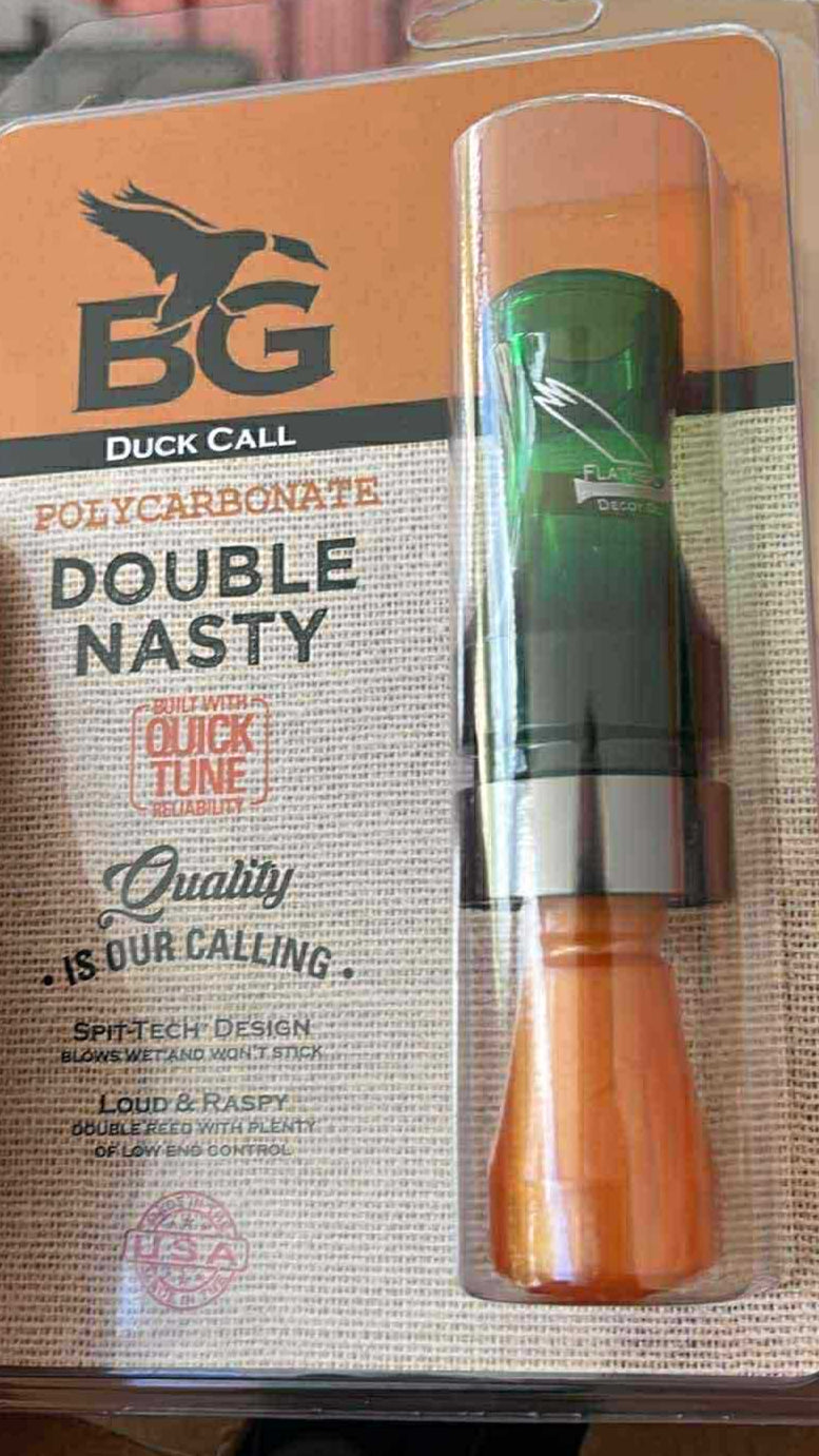 Buck Gardner Double Nasty Mallard Duck Call w/Flathead Decoy Co. Logo